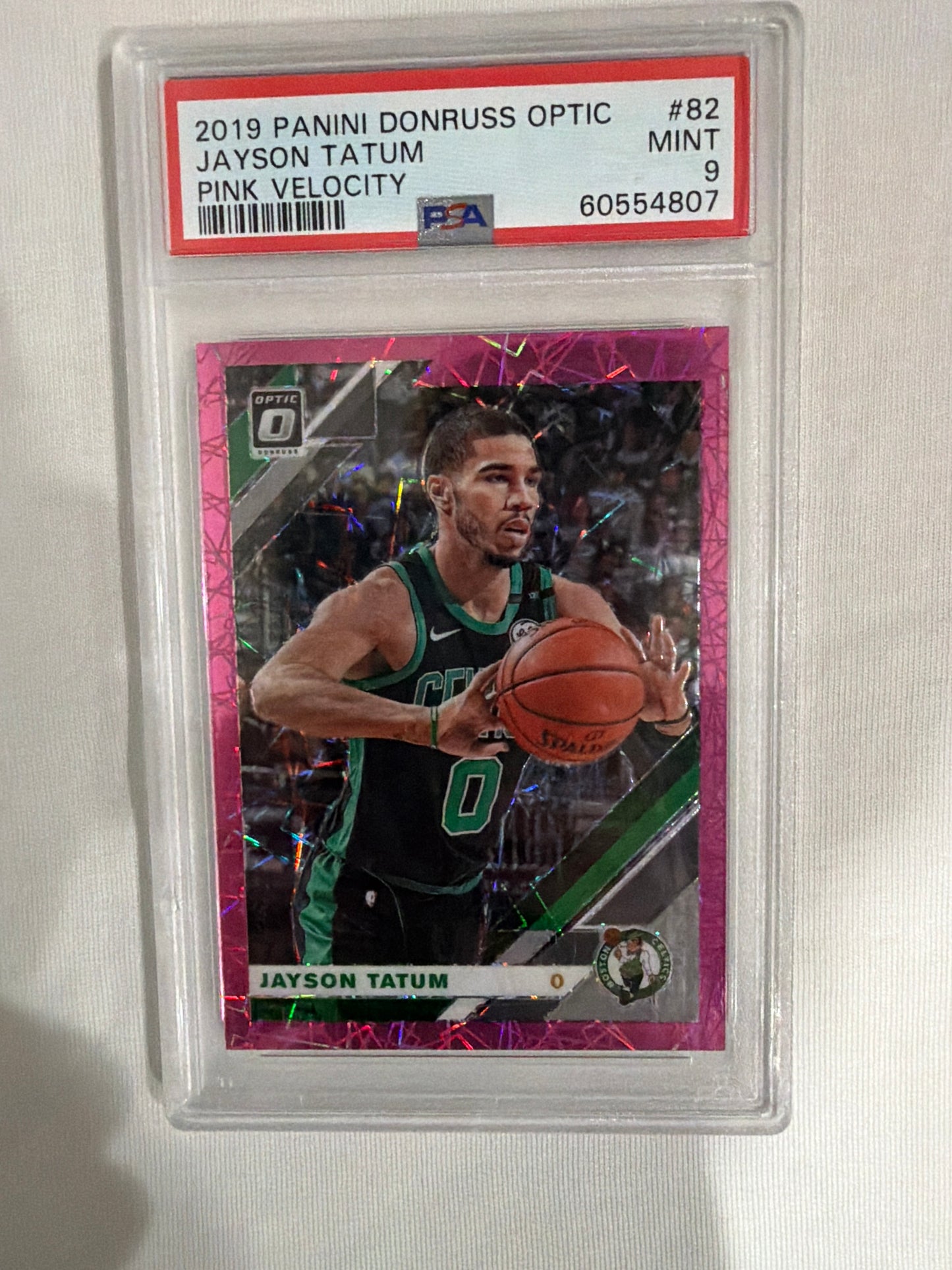 2019 panini Donnie’s optic Jayson Tatum pink velocity