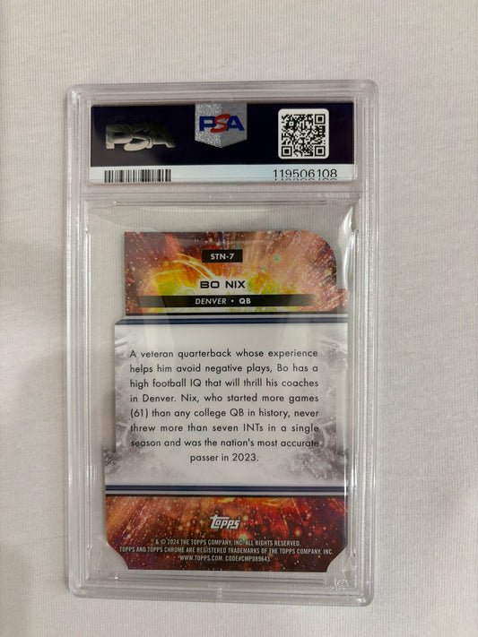 Bo Nix Stella Nova rookie PSA 9